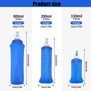 Custom logo <strong>Running</strong> Outdoor Cycling BPA Free <strong>Foldable</strong> Water <strong>Bottle</strong> Competition Mountaineering Sport Collapsible Water <strong>Bottle</strong> - Product Image 2