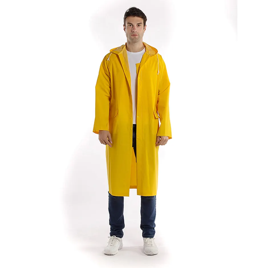 Regen jacke und Hose zum Angeln Working Herren Gelb PVC Regen anzug Großhandel Custom Logo Regenmantel