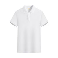 Hoogwaardige 100% katoenen golf shirts op maat met logo, oversized pullover, korte mouwen, effen kleur, anti-pilling breisel, heren