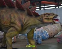 Modèle de dinosaure animatronique Stegosaurus, simulation réaliste de 5 m, en silicone, pour parcs d'aventure, utilisation intérieure/extérieure