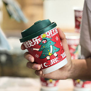 Hot Sale <strong>Christmas</strong> Celebration Double Wall Food Grade <strong>Paper</strong> <strong>Cups</strong> for Hot Drinks Coffee - Product Image 4