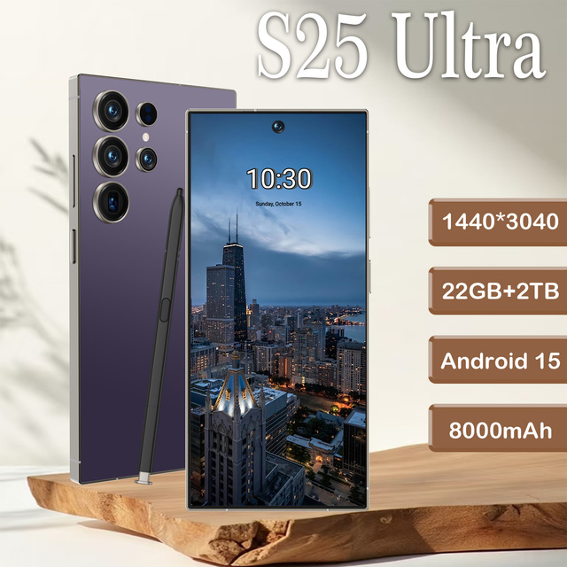 S25 Ultra Premium 5G Mobile Phone 22GB+1TB 6.9-inch HD Screen 1440*3040 Built-in Pen Deca Core Gaming 5G Android Smartphone