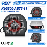 Ventilateur centrifuge EC à haut rendement, moteur à rotor externe, économie d'énergie, ventilation, K1G200-AB73-10-11, application de refroidissement HVAC