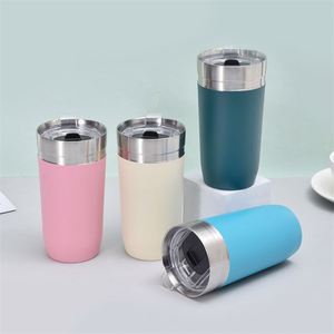 Custom Logo 16Oz Double Wall Stainless Steel Beer Cup 450Ml Stainless Steel Insulated Cup <b>Drum</b> Double Wall - Product Image 3