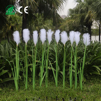 Décoration de jardin extérieure en plastique imperméable, lampe LED à fibre optique en forme d'oreille de roseau de 86 cm, aspect naturel, éclairage de Noël pour pelouse