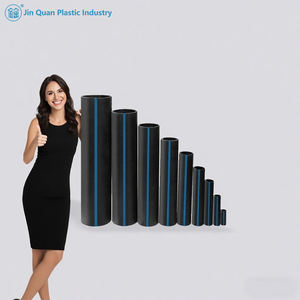 Tuyau d'alimentation en eau HDPE flexible noir PE100 de grand diamètre DN250/DN200/DN1600 Tubes de vidange 10 "8" ISO ASTM DIN - Product Image 1