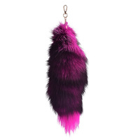 2026 Vente en gros de queues de renard véritable 35-40CM, queues de renard moelleuses, queues de fourrure animale, accessoires décoratifs, pendentifs porte-clés