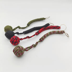 Emergencia paracord supervivencia <span class=keywords><strong>mono</strong></span> puño al por mayor autodefensa llavero Bola de metal supervivencia llavero - Product Image 2