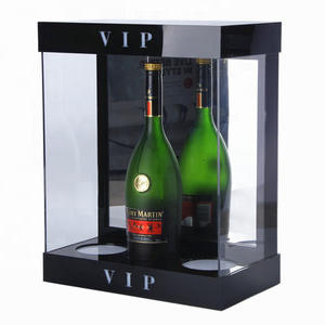 Soporte de exhibición de vino con luz LED acrílica moderna de fábrica de Vietnam con control remoto Tamaño y color personalizables para asiento - Product Image 2