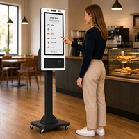 Kiosco de Autoservicio con Sistema POS para Windows, Pantalla Táctil de 21.5-32 Pulgadas, Caja Registradora con Impresora Térmica y Escáner para Supermercados y Comercios Minoristas