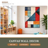 Tableau mural géométrique abstrait sur toile, imprimé coloré Bauhaus Mid-Century, décoration moderne pour salon, chambre, bureau, maison, coffret cadeau