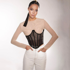 Women Bandage Corset Waist See Through Sexy Mesh Shapewear Cincher <strong>Underbust</strong> - Product Image 5