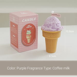 AIKUN Handmade Soy Wax Animal Shape Ice Cream Cone Scented Aromatherapy Candles with <b>Box</b> for Christmas & Easter <b>Gifts</b> - Product Image 6