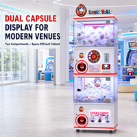 Machine à capsules pour un joueur avec cabinet en métal et acrylique et distributeur de jouets en capsules pour les propriétaires de centres de divertissement familial (FEC) et les zones de jeux des centres commerciaux