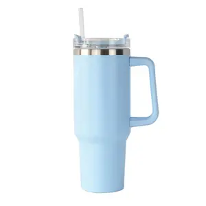 40 oz Tumbler biểu tượng tùy chỉnh cup du lịch không gỉ Mug 40 oz Tumbler với xử lý cup với nắp và rơm tùy chỉnh cốc cốc