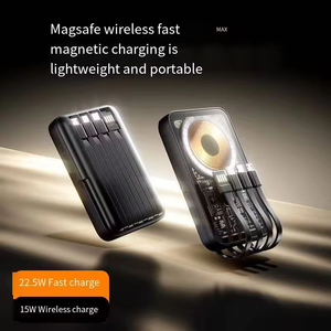 <span class=keywords><strong>Batterie</strong></span> <span class=keywords><strong>externe</strong></span> ultra-fine 10000 mAh à charge rapide magnétique avec câble de charge intégré, chargeur portable <span class=keywords><strong>pour</strong></span> téléphones mobiles - Product Image 3