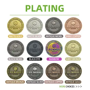 Individuelles Logo personalisierte Messing Silber Gold eloxierte Aluminiumrohlinge Metall individuelles Zeichen individualisierte Herausforderungs-Münze für Gravur