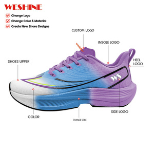 Chaussures de sport en tricot à logo personnalisé, dégradé de couleurs, style chunky, marque privée - Product Image 1