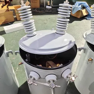 Kupferwicklung 250kva 12,47 kV/13,2 kV/13,8 kV 0,4 kV Ölbetriebener einzelphase-Säulenmontierter Verteiltransformator
