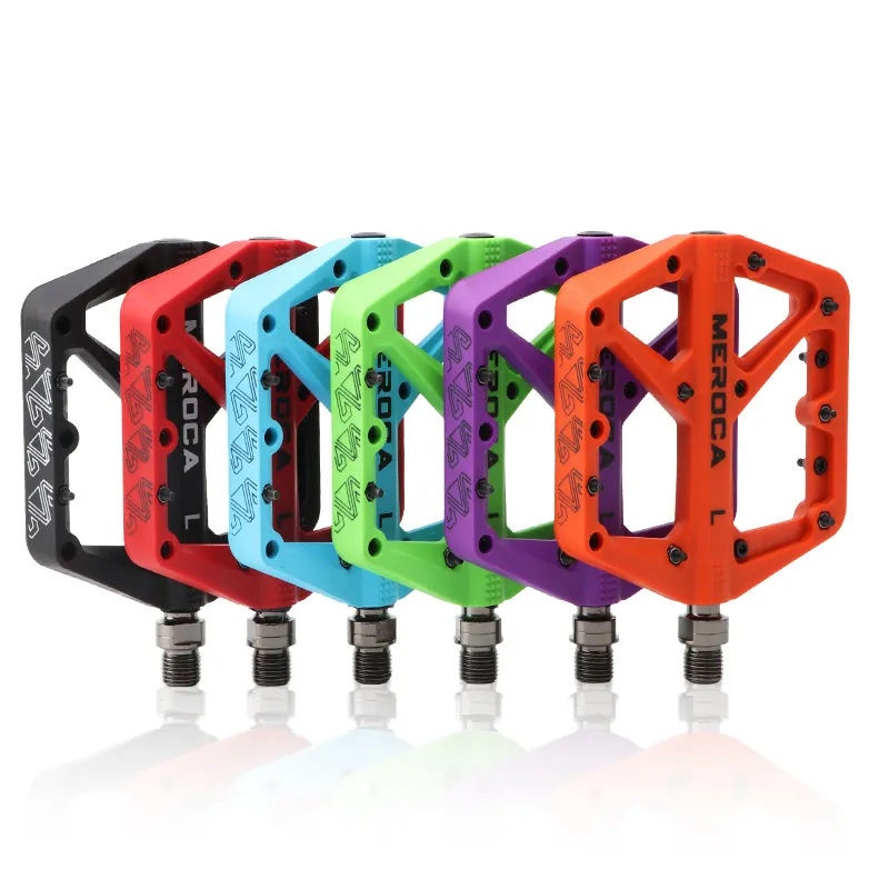 Hot Sale Mountain Bike MTB Pedals Bicycle Wide Flat Platform Pedals Fixed Gear Ultralight Sealed Bearing Bicycle Nylon Pedals
