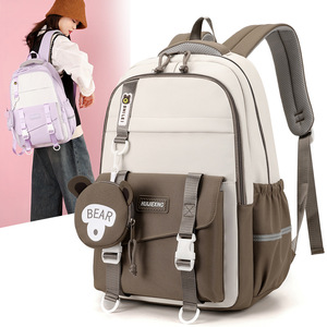 Sac à dos scolaire léger pour filles de la 3e à la 6e année pour les élèves du secondaire-Protection de la colonne vertébrale de grande capacité - Product Image 3