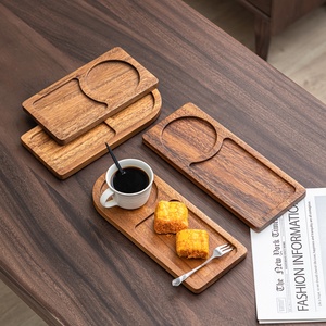Bandeja de Servicio de Café de Madera de Acacia Sólida de Primera Calidad, Ecológica, de Lujo Ligero, 2 cm de Grosor, Rectangular, para Otomana, Sala de Estar, Desayuno - Product Image 4