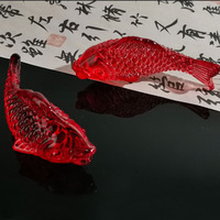 Nouvelle mode de mariage en verre poisson délicat coloré personnalisé en gros