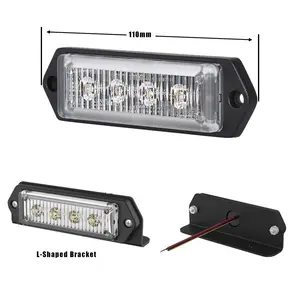 Emergency LED strobe lighthead beacon light single dual color for option 3 years warranty SAE ECE R65 Certification