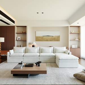 ATUNUS - Sofá Seccional Modular de Diseño Minimalista Moderno, Sofá de Tela Tipo Lino, Juego de Muebles Seccionales para Sala de Estar - Product Image 3