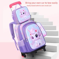 Sac à dos à roulettes pour enfants avec boîte à lunch intégrée - Mochilas Escolares