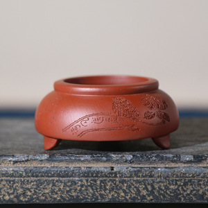 Quemador de incienso de arcilla amarilla estilo chino, miniatura de tres patas inspirada en el Zen, para difusor de aromaterapia - Product Image 2