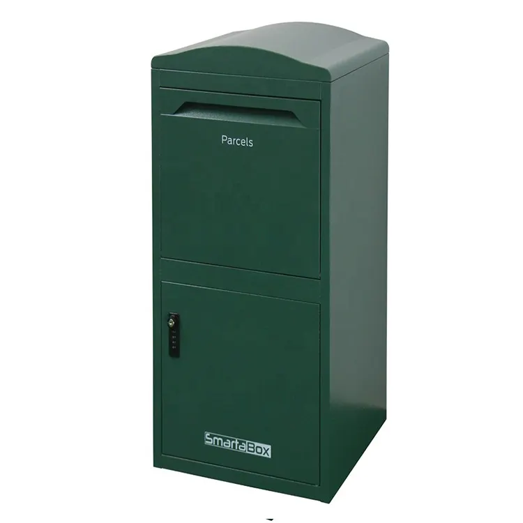 Wall Mounted Freestanding Locking Vertical Dropbox Mailbox Parcel Box Made with Galvanized Steel White Black Green Everyday