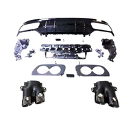 Diffuseur arrière avec embouts d'échappement pour Mercedes Benz Classe C W205 AMG Line Saloon 2015-2021, style C43 amélioré