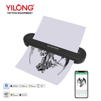 Imprimante thermique portable sans fil Yilong en aluminium pour tatouage – Imprimante de transfert légère à batterie pour maquillage permanent et tatouage corporel