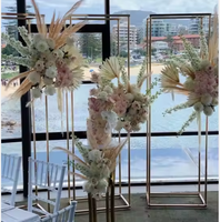 Arche de mariage en fer doré toile de fond arche cadre pilier colonne fleur support support ballons fête de mariage fond décorations de scène