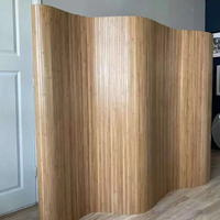 Paravent en bois de bambou moderne pour la séparation des pièces, paravent flexible en bambou pour la séparation des pièces