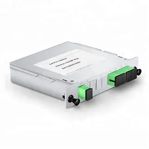 1x4 SC/UPC SC/APC kartu kaset memasukkan PLC LGX Splitter 1:4 port Fiber Optical PLC Splitter