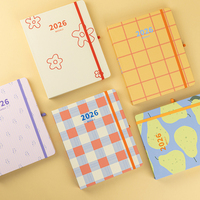 Cahier de couverture en lin lié par fil invisible Journal de planificateur hebdomadaire imprimé personnalisé Premium et cadeau pour les étudiants de bureau d'école