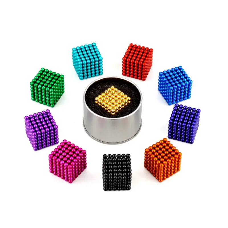 25 ปีสายรุ้งแม่เหล็กนีโอไดเมียม Cube Buckyballs ชุดแม่เหล็กของเล่น