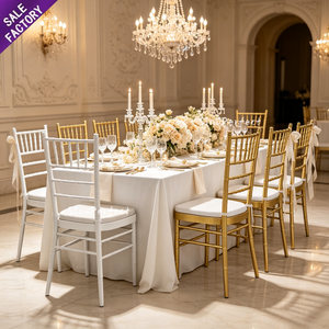 Sillas Tiffany Chiavari de Metal Dorado para Fiestas, Banquetes y Bodas, de Fábrica con 20 Años de Experiencia - Product Image 1