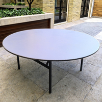 Table ronde de banquet en PVC de 180 cm, table ronde bon marché pour les mariages, salle de banquet