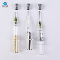 Seringues en verre borosilicate abstraites avec piston métallique, pour distillat, 1 ml, 2,25 ml, 3 ml, 5 ml, 10 ml, fournies en DDP