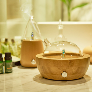 Cina produttore decorazione vero vetro di bambù automatico aromaterapia Aroma aromatico nebulizzatore diffusore di aria fredda - Product Image 4