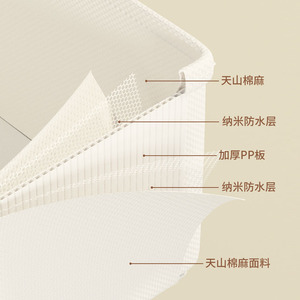 Clothing Organizer <b>Storage</b> <b>Box</b> Rectangle Foldable Washable With Handles Large Capacity Household Use - Product Image 3