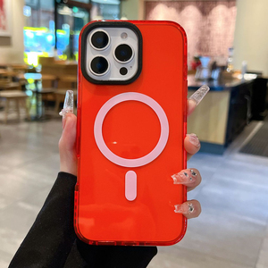 Custodia per telefono cellulare TPU TPE <span class=keywords><strong>Cover</strong></span> per <span class=keywords><strong>iPhone</strong></span> 17 16 <span class=keywords><strong>Pro</strong></span> 15 14 <span class=keywords><strong>13</strong></span> Neon rosso <span class=keywords><strong>verde</strong></span> giallo colore trasparente custodia per telefono magnetico - Product Image 6