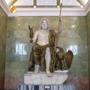Mily cuộc sống kích thước thiết kế cổ điển đá cẩm thạch <span class=keywords><strong>Zeus</strong></span> bức tượng Tay Chạm Khắc cho công viên công cộng ngoài trời hoặc Bảo tàng Bộ sưu tập - Product Image 3