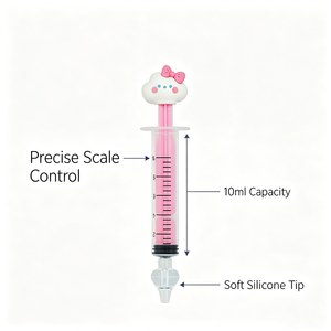 กระบอกฉีดล้างจมูกเด็ก ลายการ์ตูนสัตว์ 10 มล. เครื่องล้างจมูกเด็กแบบพกพา - Product Image 1