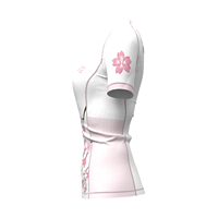 Haut de compression court pour femme Sakura Design, avec bande antidérapante, ajustement sécurisé, protection UPF50+, en Spandex/Polyester, idéal pour l'entraînement MMA