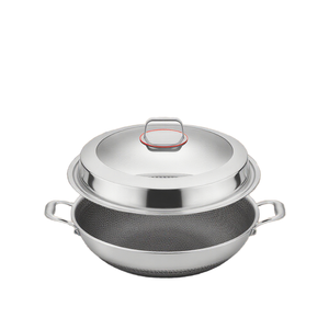 <span class=keywords><strong>Wok</strong></span> en acier inoxydable haute capacité, antiadhésif, design nid d'abeille, pour cuisinière à gaz, restaurants chinois, hôtels, ustensiles de cuisine - Product Image 2