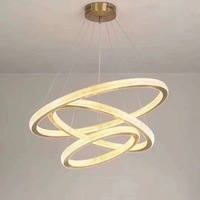 Mode et Durable Salon Salle À Manger Lustre Lumière De Luxe Chambre Villa Duplex LED Pendentif Lumière Fer Acrylique 90 30000
